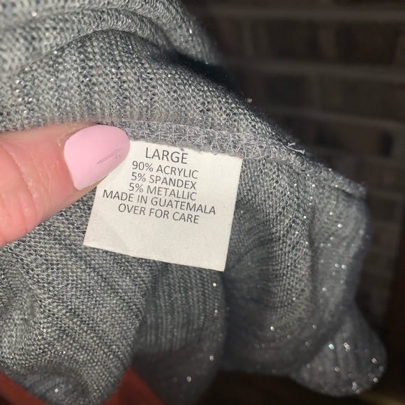 AB Studio shimmery Cardigan and Buffalo orange tank top with bling outline M/L - Picture 9 of 11